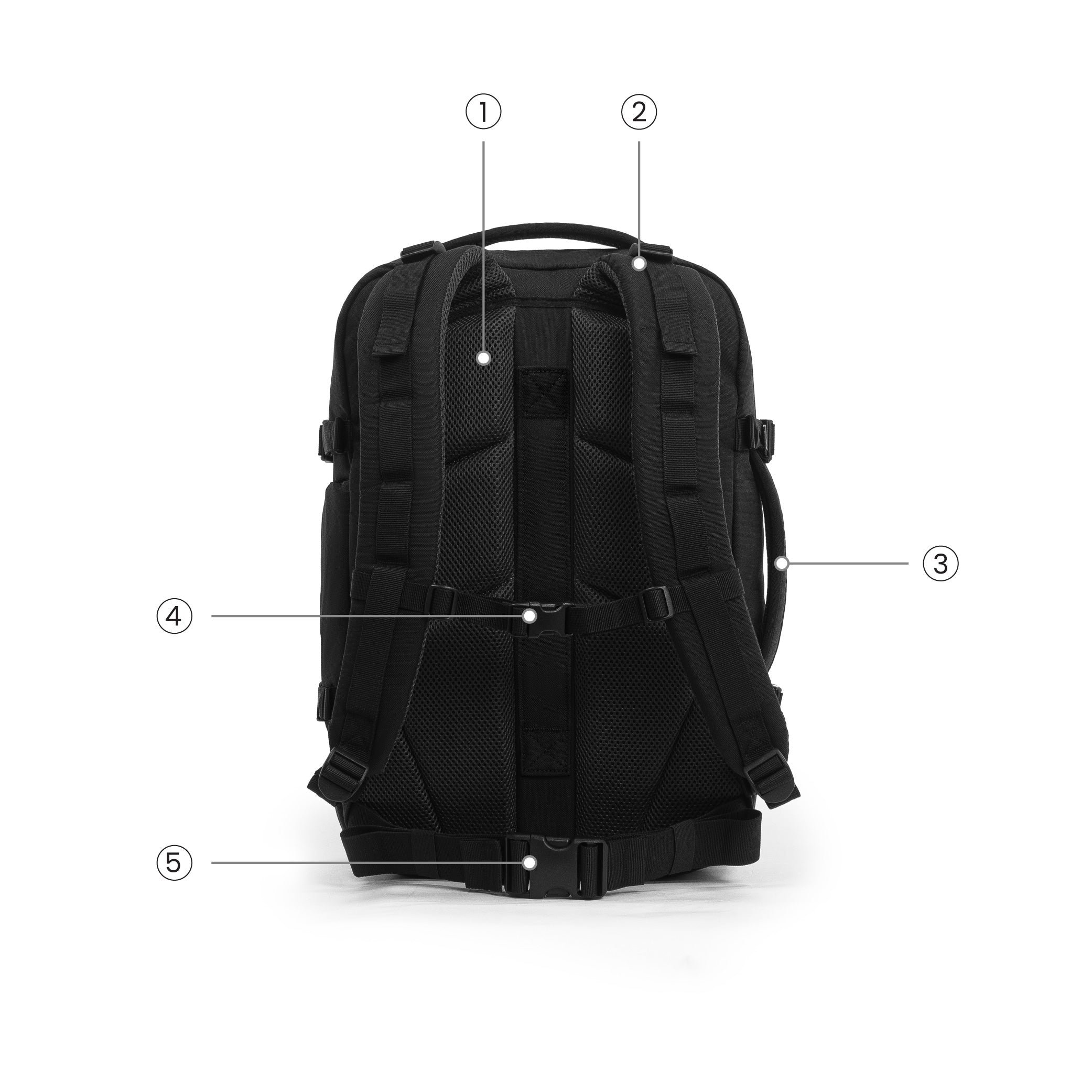CabinZero ミリタリーバックパック 44L ブラック Military Backpack 44L | CABINZERO