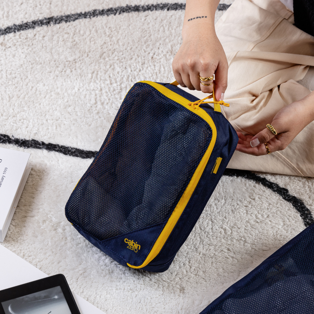 Classic 圧縮袋 旅行 • 中 • Blue Shimmer | CABINZERO キャビンゼロ